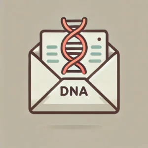 DNA test results letter being opened