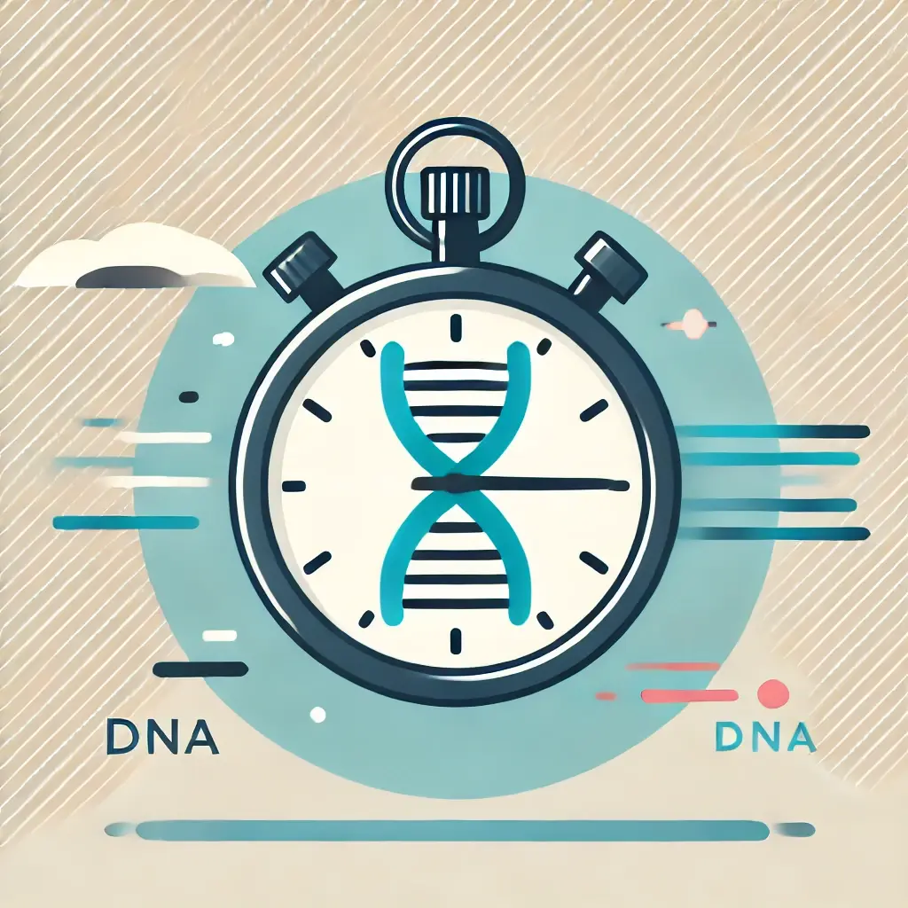 Alarm clock with DNA text